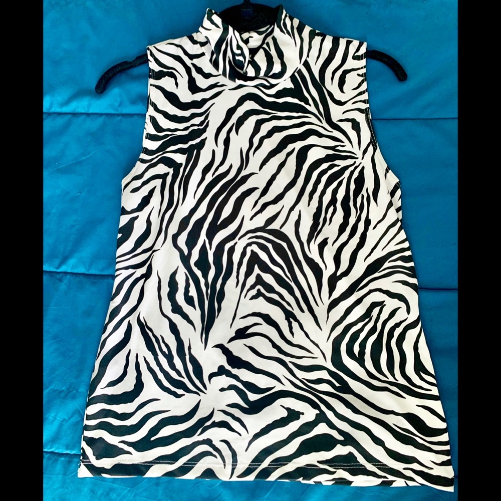 I’Vory Zebra Print Tank Top